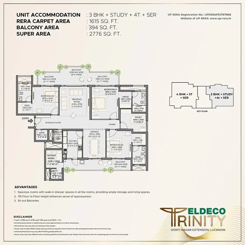 4 BHK floor plan