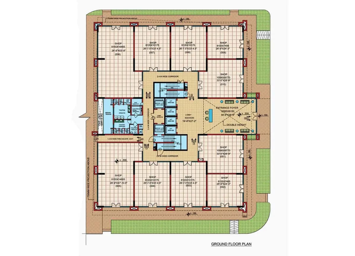 Office space floor plan