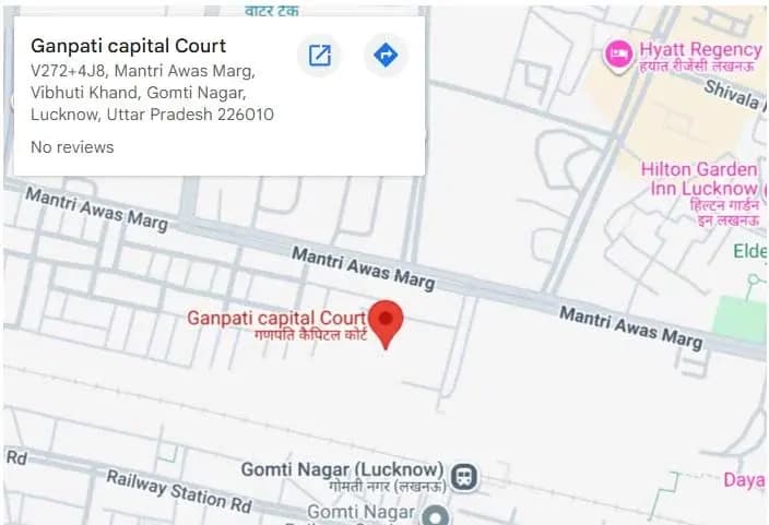 Location map view for Ganpati Capital Court